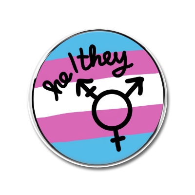 he/they Pronomen  | Button