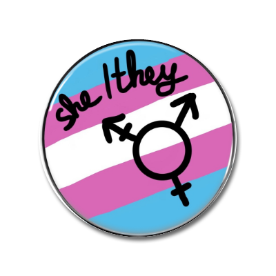 she/they Pronomen | Button