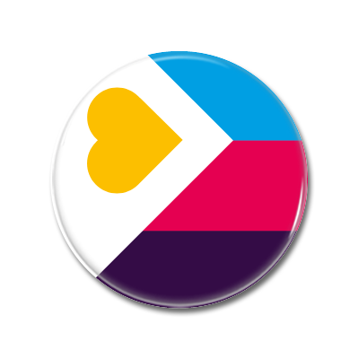 Tricolor Polyarmory Flag | Button